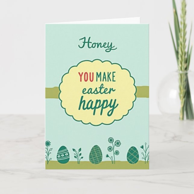 Honey Make Easter Happy Card (Front)