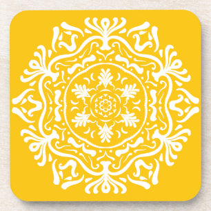 Honey Mandala Drink Coaster