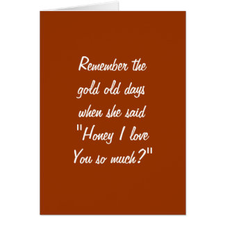 HONEY MONEY? ON FIRST ANNIVERSARY CARD