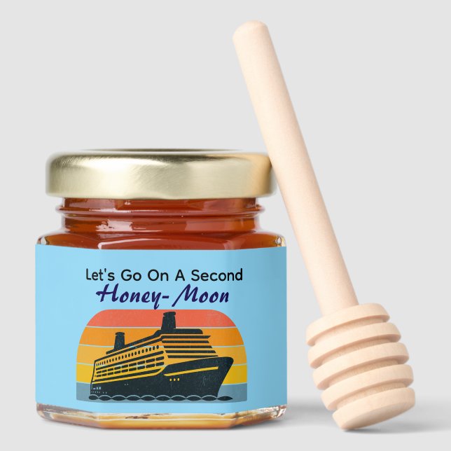 Honey Moon CRUISE Personalize Jar Favors (Front)