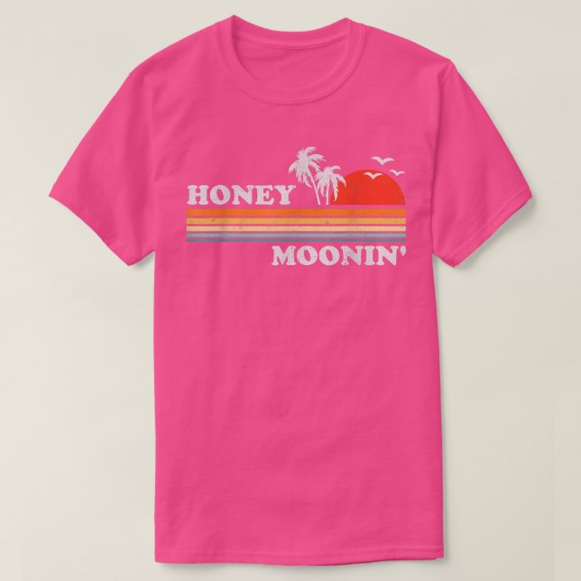 Honey Moonin Beach Honeymoon Vacation Men Women Co T-Shirt (Design Front)