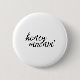 Honey Moonin Bride And Groom Honeymoon Premium _1 Button