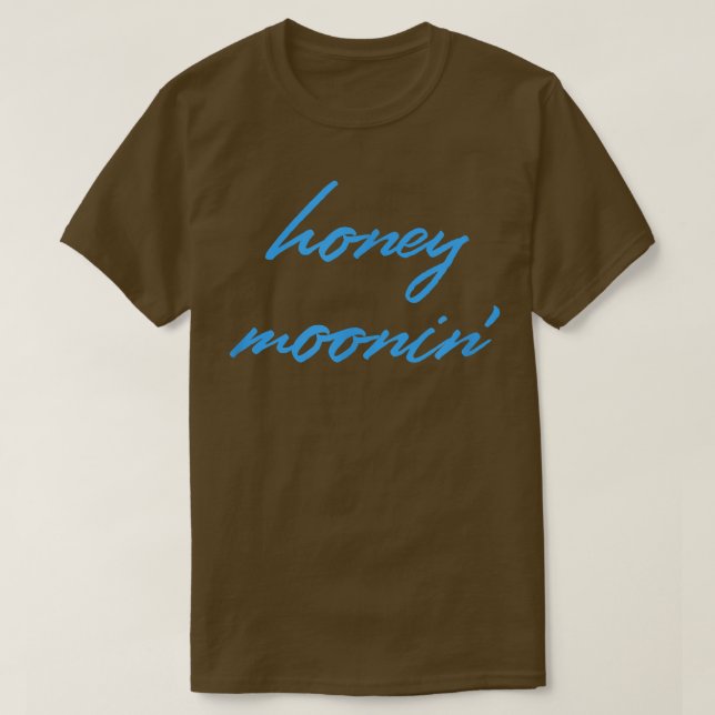 Honey MooninBlue Matching CouplesHoneymoon Vacatio T-Shirt (Design Front)