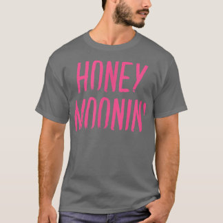 Honey MooninCouples Matching Honeymoon Pink Vintag T-Shirt