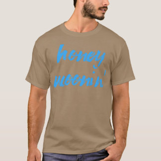 Honey MooninMarried Couple Matching Blue Honeymoon T-Shirt