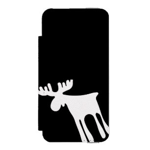 Honey / Moose, white Wallet Case For iPhone SE/5/5s