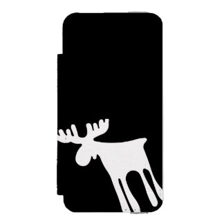 Honey / Moose, white Wallet Case For iPhone SE/5/5s