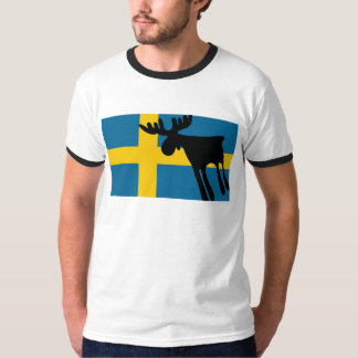 Honey / Moose with Swedish flag T-Shirt