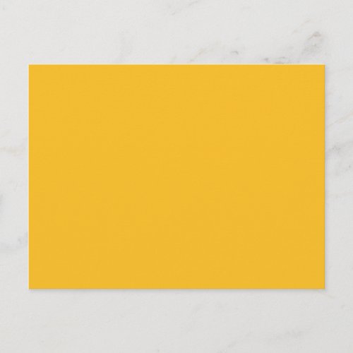 Honey Mustard Yellow Solid Trend Color Background Postcard