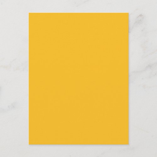 Honey Mustard Yellow Solid Trend Color Background Postcard