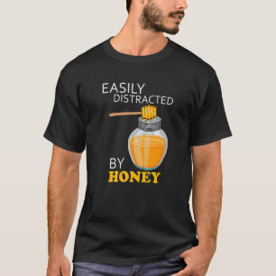 Honey Nature Bees Eating Honey Wilderness   T-Shirt