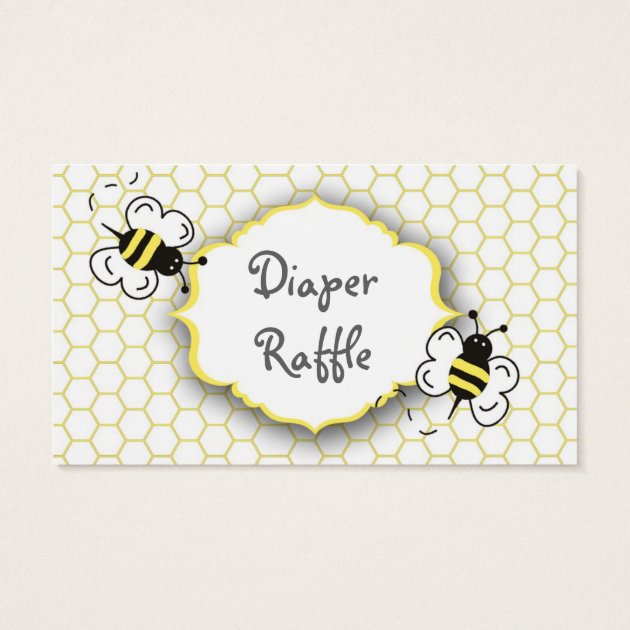 Honey Or Bumble Bee Raffle Ticket Or Insert Card