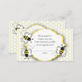 Honey or bumble bee raffle ticket or insert card (Front/Back)