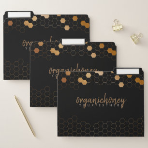 Honey Organic Gold Honeycomb Bee Farm Apiary File Folder