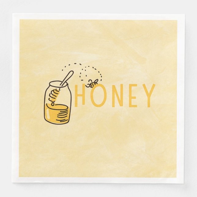 Honey Paper Dinner Napkins (Front)