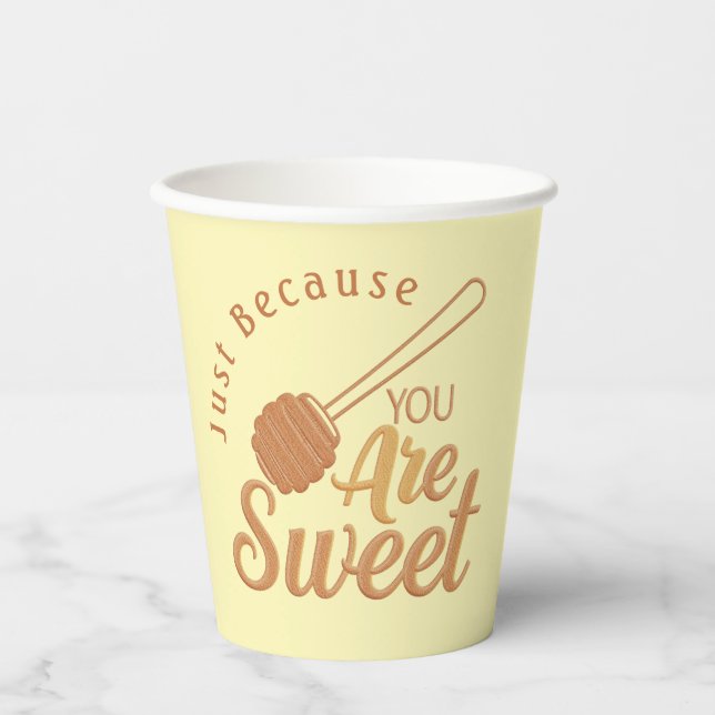 Honey Party Favor With Rustic Charm Paper Cups (Front)