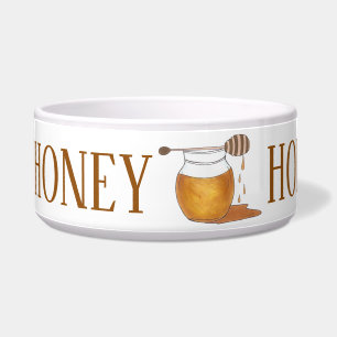 HONEY Personalized Honeypot Sweet Golden Honey Jar Bowl