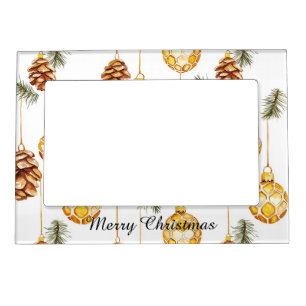Honey Pine Cones Christmas Magnetic Frame