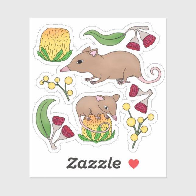 Honey Possum Sticker (Sheet)