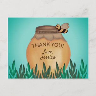 Honey Pot and Bumble Bee Baby Shower Thank You Postcard