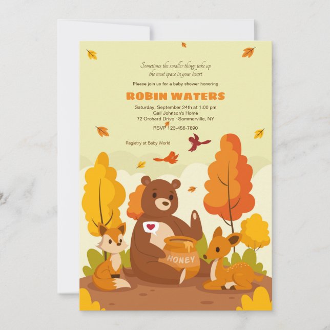 Honey Pot Baby Shower Invitation (Front)