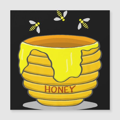Honey Pot With Honey Bees Sweet Gift Premium 