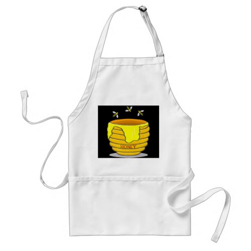 Honey Pot With Honey Bees Sweet Gift Premium  Adult Apron