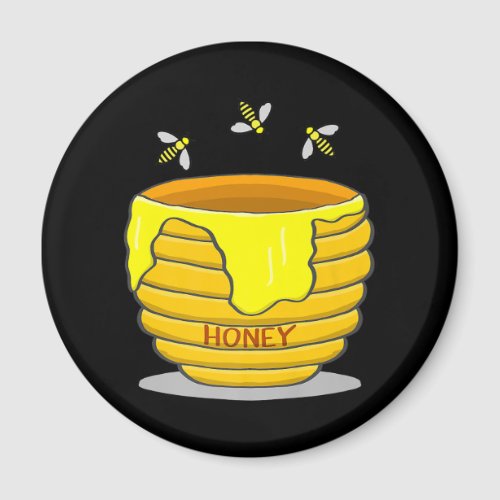 Honey Pot With Honey Bees Sweet Gift Premium  Magnet