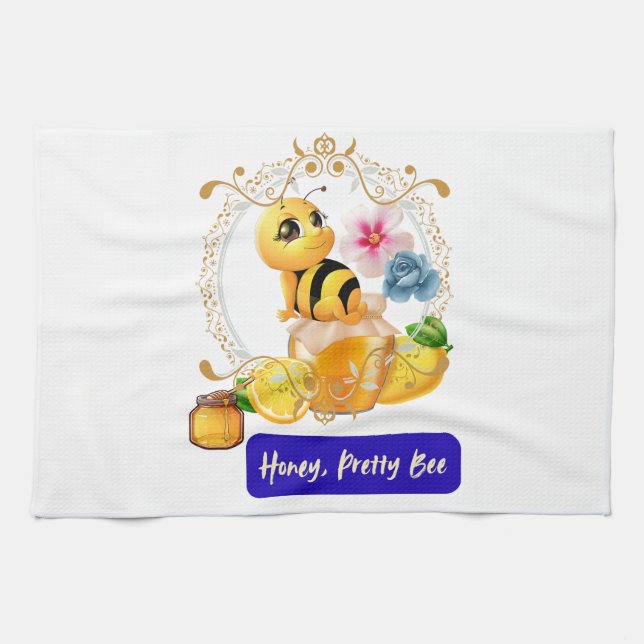 Honey, Pretty Bee Kitchen Towel (Horizontal)