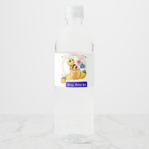 Honey, Pretty Bee Water Bottle Label