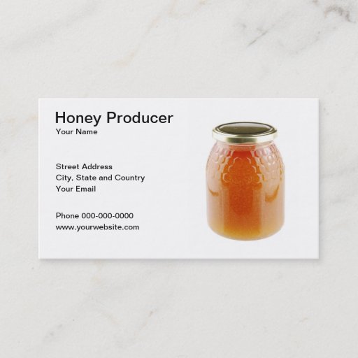 Customizable Honey Producer Business Card