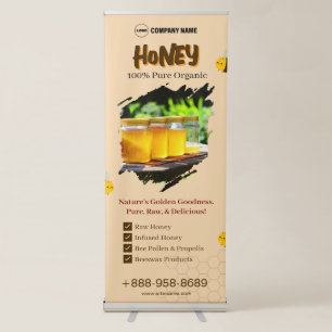 Honey Product Custom Vertical Retractable Banner