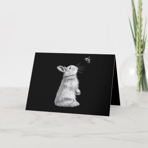 Honey Rabbit  Bumble Bee  Bunny Lover Gift Card