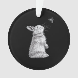 Honey Rabbit & Bumble Bee   Bunny Lover Gift Ornament