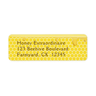 Honey Return Address Labels for Beekeeper Apiary