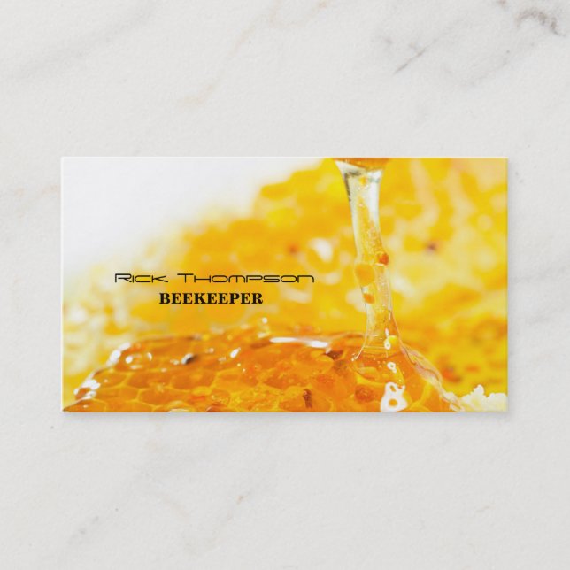 Honey Seller Bee Beekeeper Bee Farm Farmer Shop Business Card (Front)