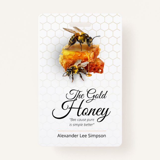 Honey Seller - Beekeeper  Badge (Front)