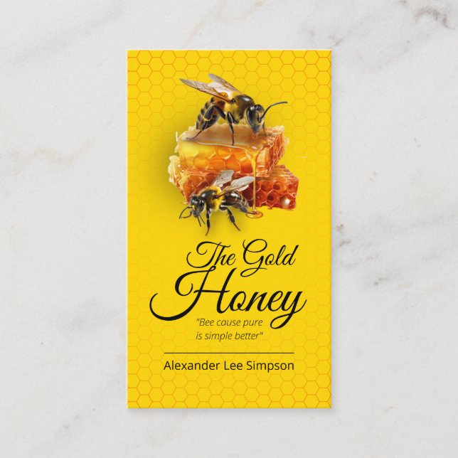 Honey Seller - Beekeeper  Business Card (Front)