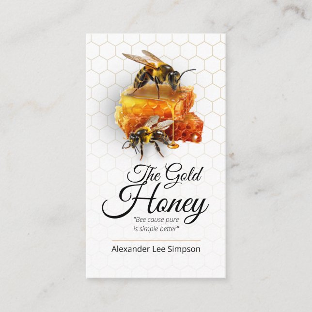 Honey Seller - Beekeeper  Business Card (Front)