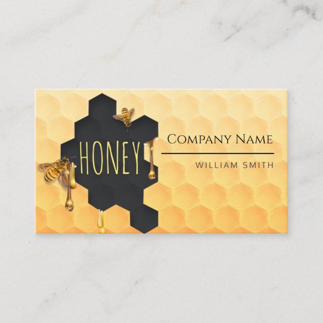 Honey Seller Business Card: beekeeper Business Card (Front)