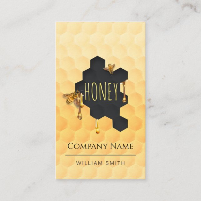 Honey Seller Business Card: beekeeper Card (Front)