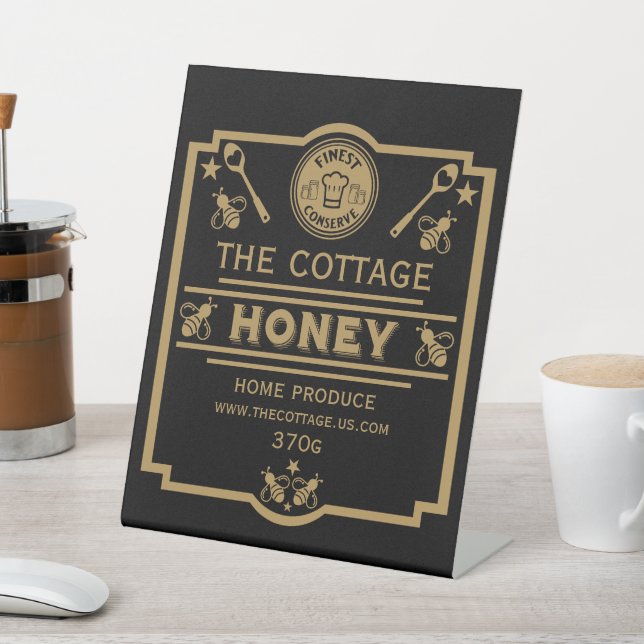 Honey Seller Pedestal Sign (In SItu)
