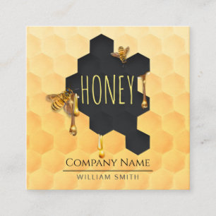 Honey Seller Square Visitor Card: Apicu Business Card