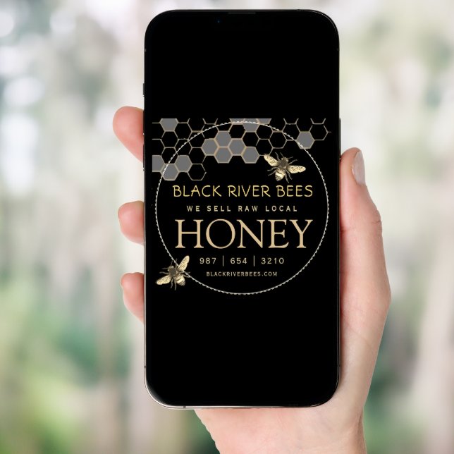 Honey Sign Beekeeper's Promotional Poster Black (Front Digital)