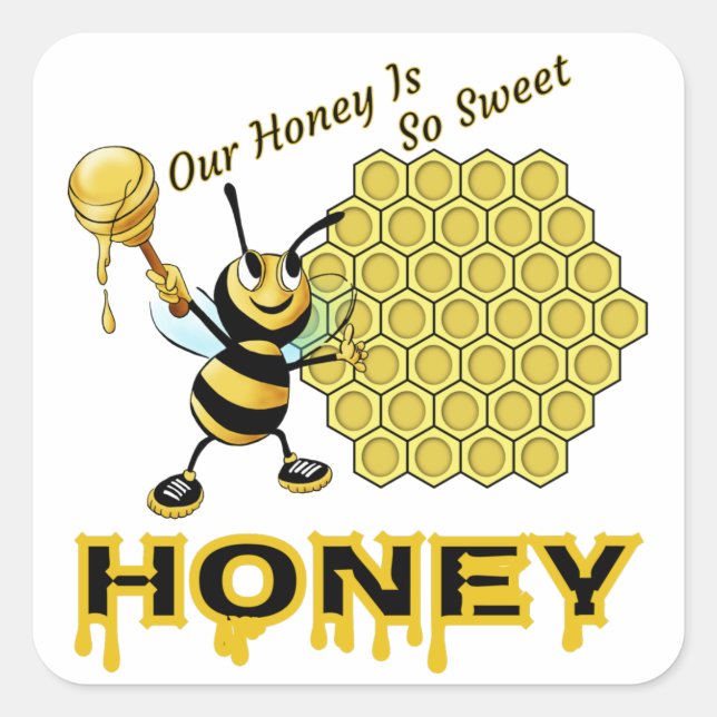 Honey Square Sticker (Front)
