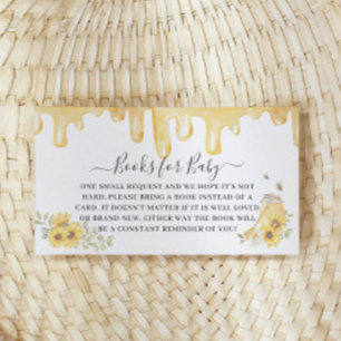 Honey Sunflowers Gender Reveal Books for Baby Enclosure Card