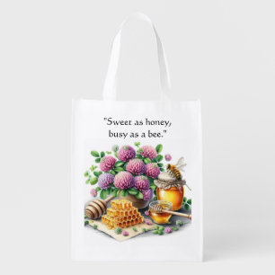 Honey Sweet Bee Reusable Grocery Bag