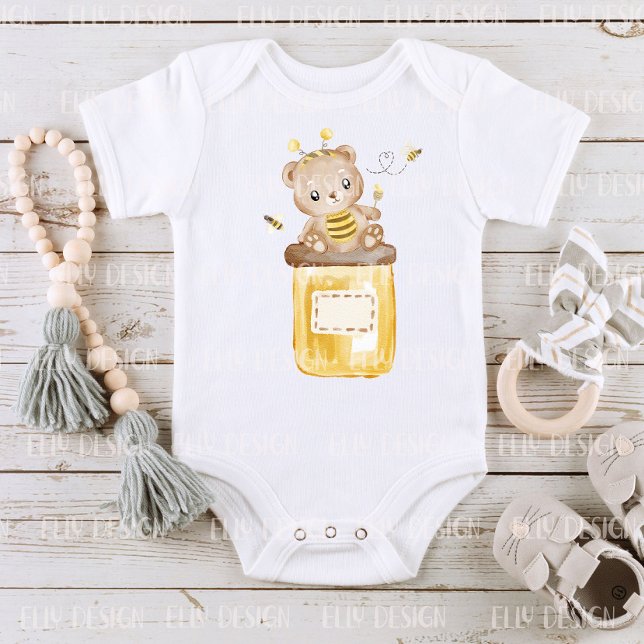 Honey Teddy Bear Baby Bodysuit  (Creator Uploaded)
