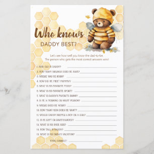 Honey teddy bear Who knows DADDY BEST?