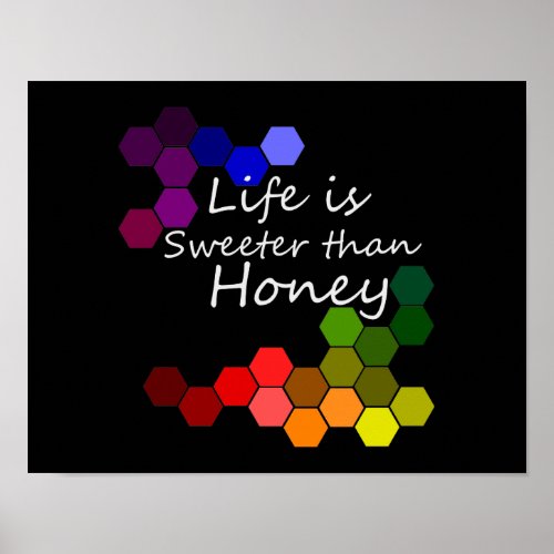 Honey Theme With Positive Words Poster